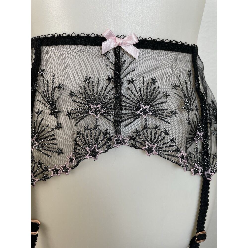 Agent Provocateur Garter Belt Lingerie Kaylie Suspender Sheer Print - Picture 2 of 11